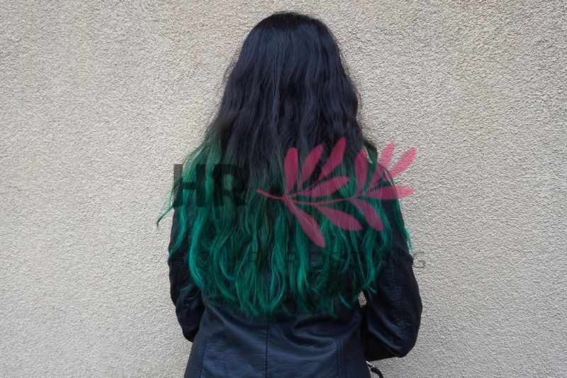 لون شعر أخضر