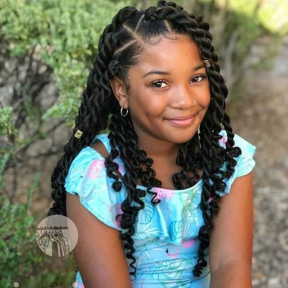 ضفائر شعر افريقيه للاطفال
