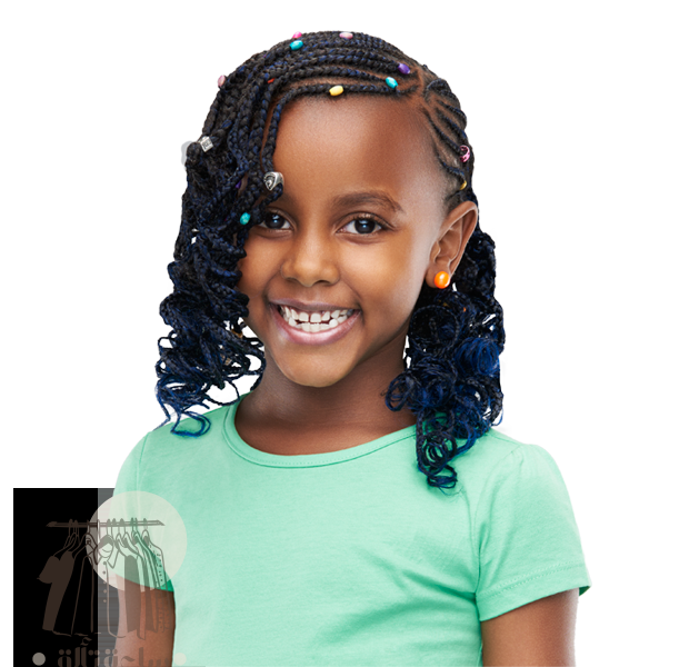 ضفائر شعر افريقيه للاطفال